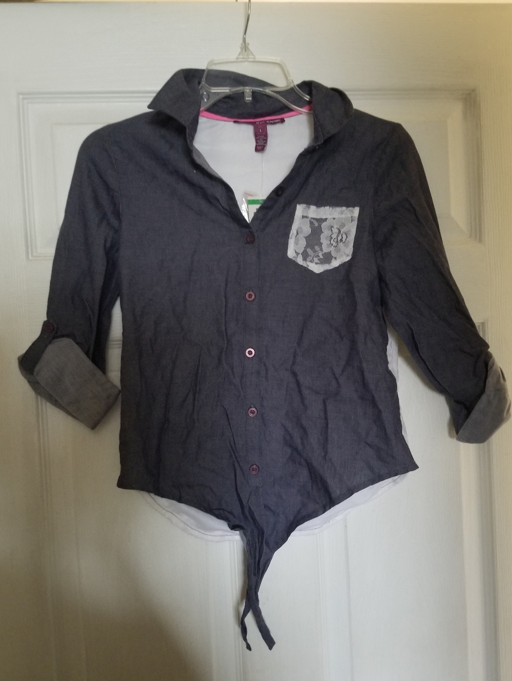 Epic Threads Girl’s Button-Up Shirt Size L
